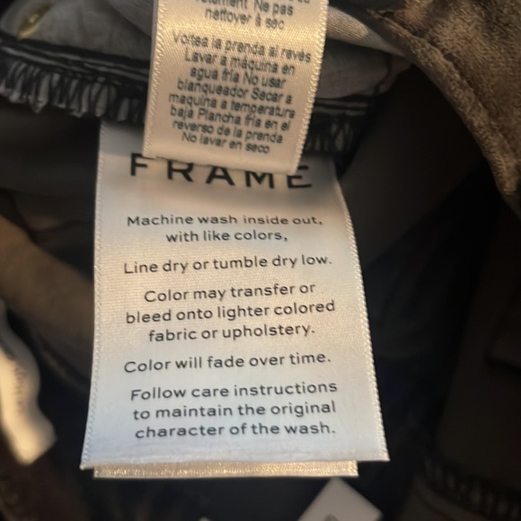 FRAME Le Mini Boot Ribbed Pine Green Velvet Pants Size 23 NWT - Picture 14 of 15